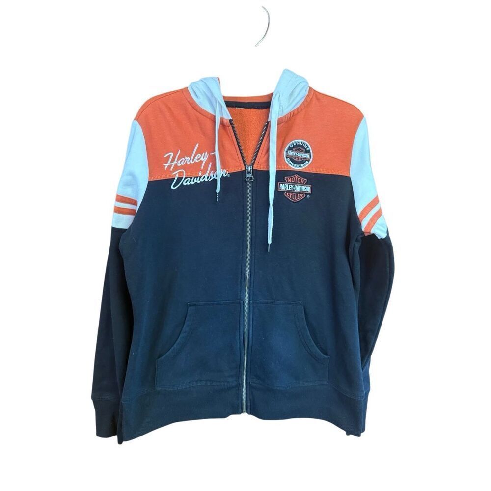 Harley Davison Men’s Hoodie Zipper Sweatshirt Sz S
